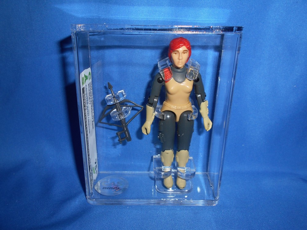 1982 GI JOE ARAH SCARLETT STRAIGHT A 100% COMPLETE SEALED CAS GRADED 79.2 COA