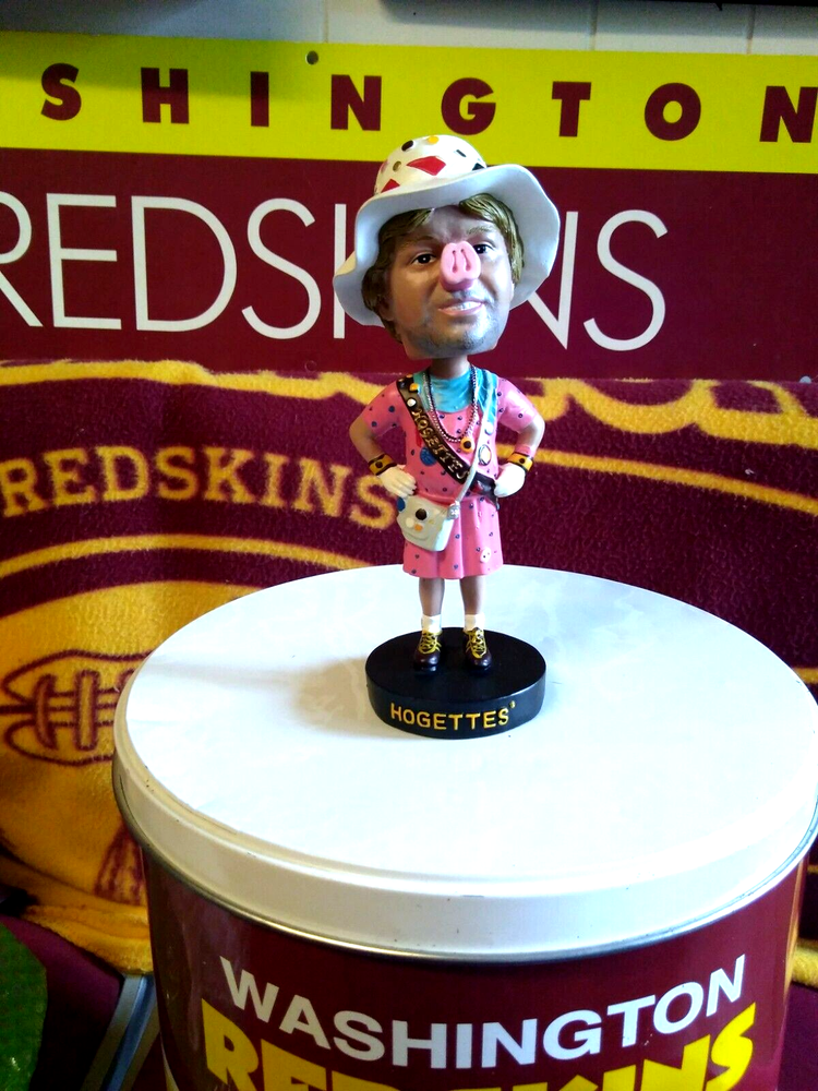 Washington Redskins SIGNED Hogette Ed Bobble Head With COA