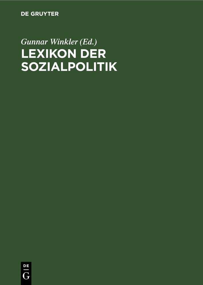 Lexikon Der Sozialpolitik (Hardback)