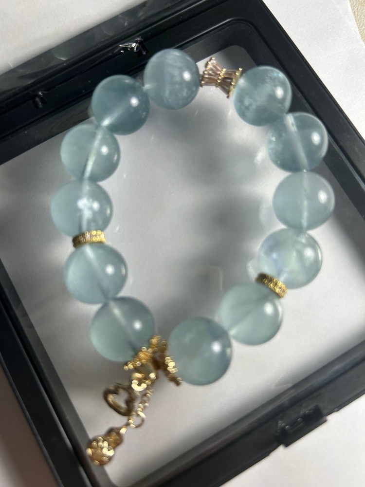 Natural Green Fluorite Beaded Bracelet for Healing & Balance