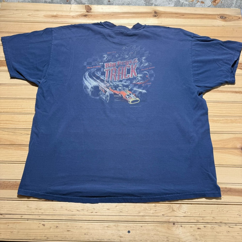 Vintage Big Dogs Of The Track Faded Racing Graphic Shirt Size Size 2XL