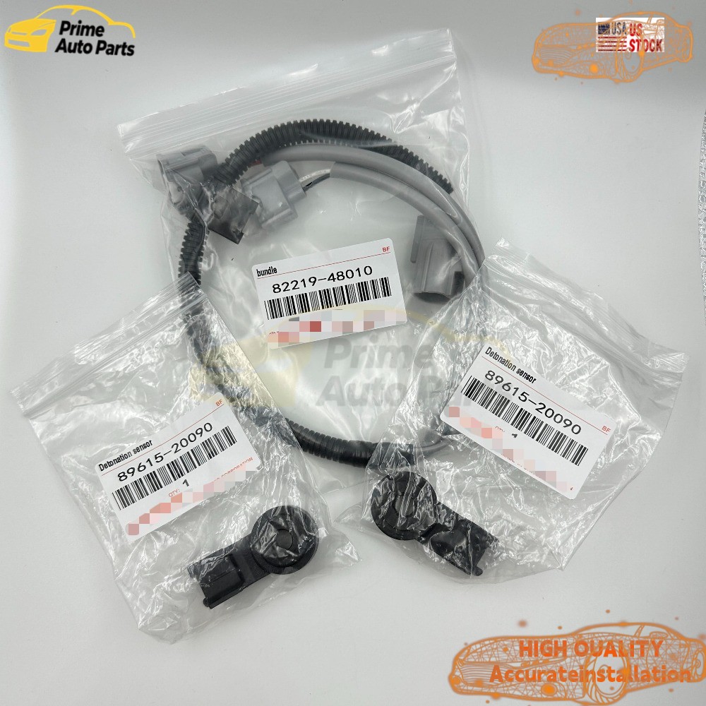 OEM 89615-06010 2pcs Engine Knock Sensor & Harness For 89615-20090 Toyota Cruise