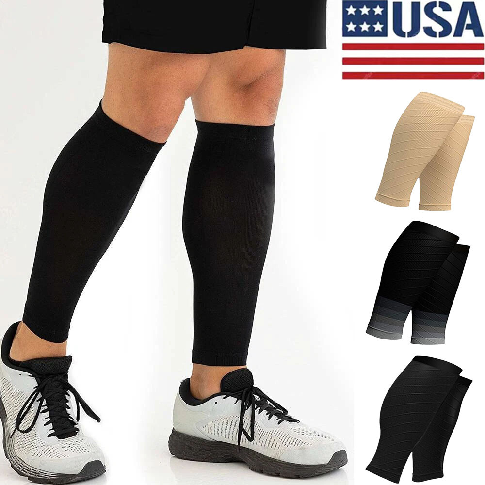 Compression leg sleeves for travelers to prevent blood clots and reduce swelling