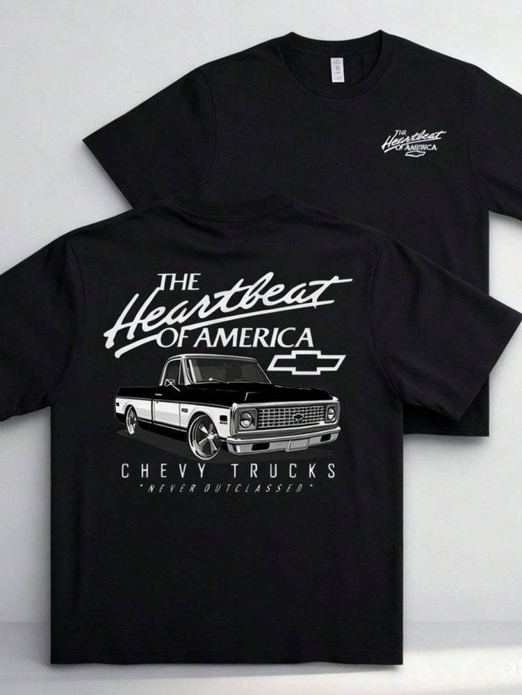 Men's T-Shirts,Graphic T-Shirts, Double-Sided Graphic Print Men's T-Shirts