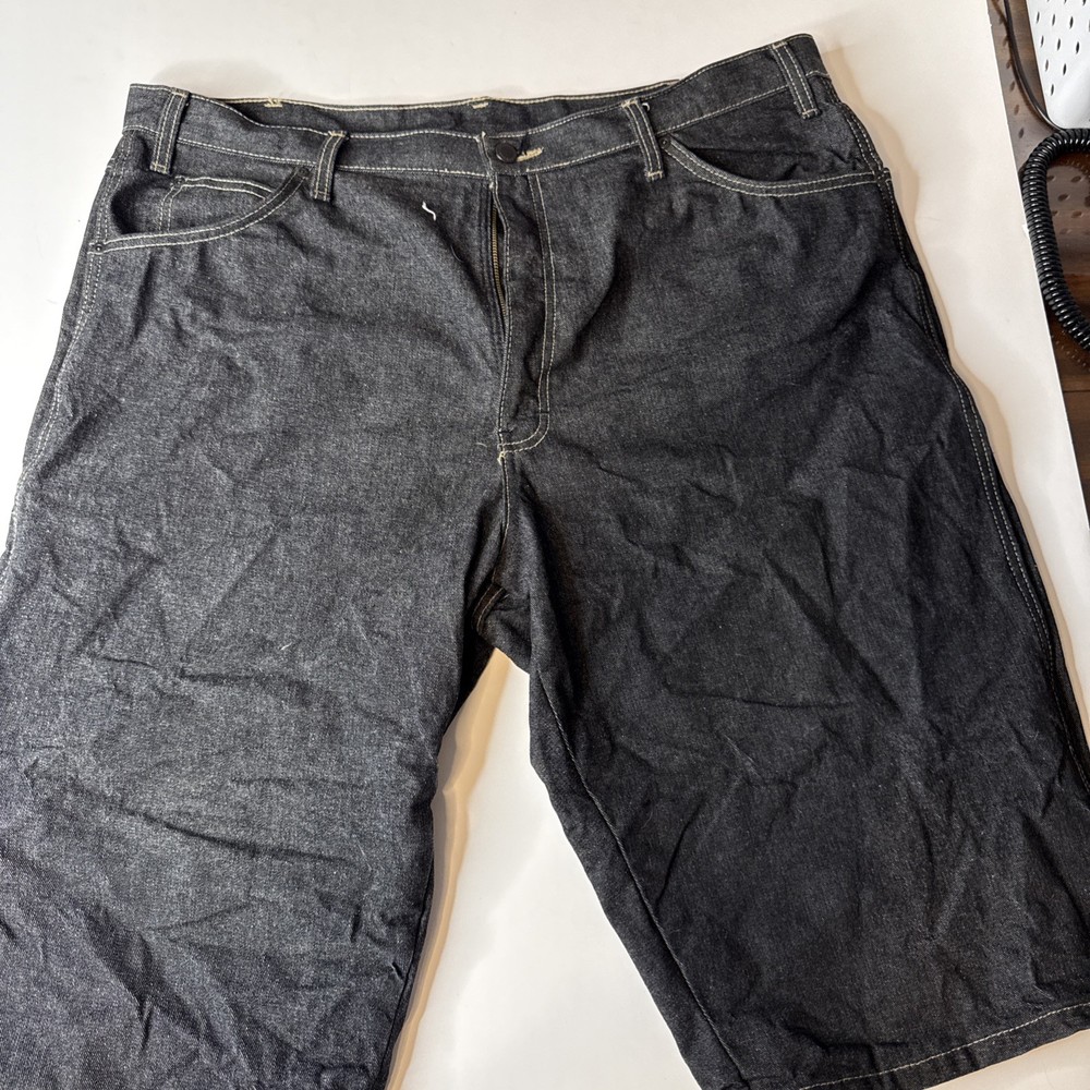 Dickies Cargo Shorts Mens 40 Gray Denim Relaxed Fit Workwear Utility Pockets
