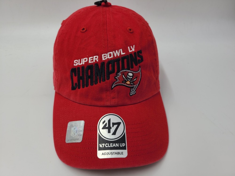 Tampa Bay Buccaneers Super Bowl LV Champions 47 Brand Strapback Hat Cap NFL Red
