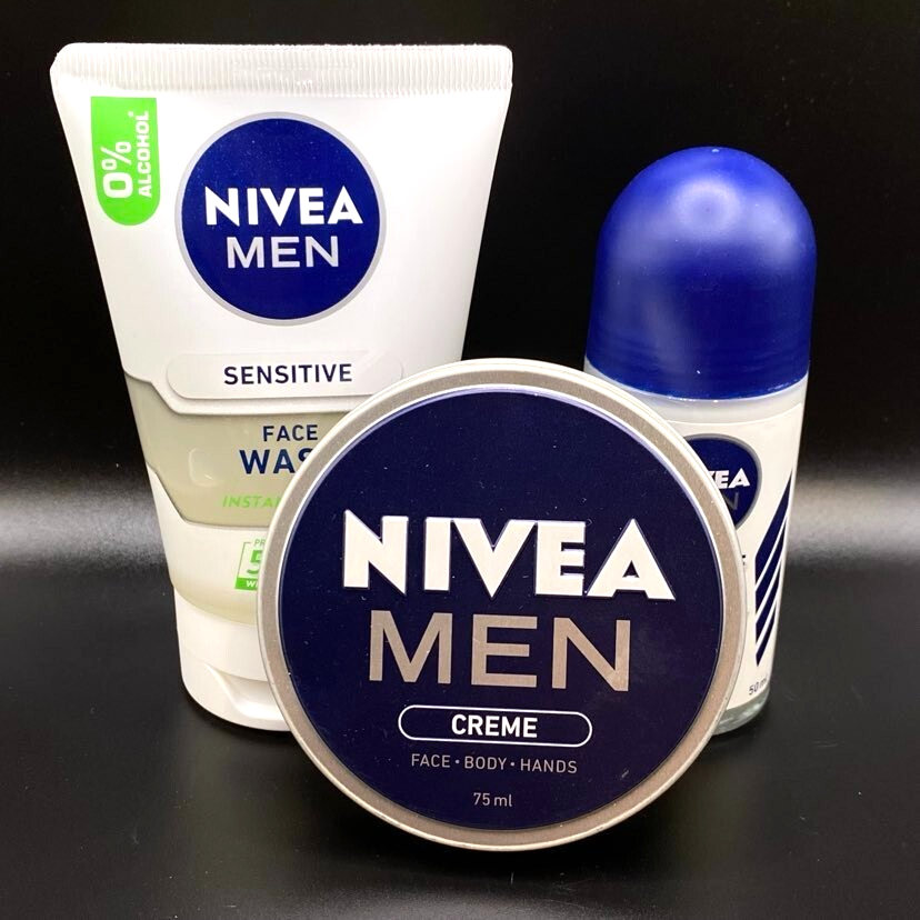 3-Pack NIVEA MEN Face Wash & Anti-Perspirant Body Cream Set New