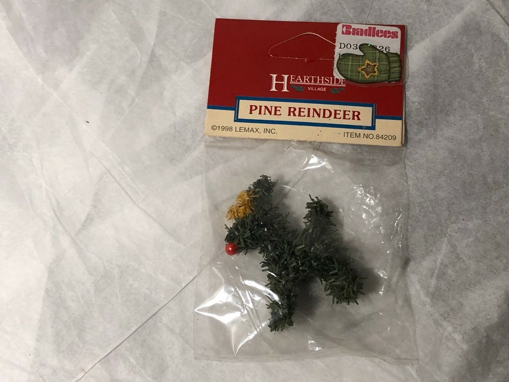 Vintage Lemax Pine Reindeer Christmas Village Accent Rare 1998 Collectible-image
