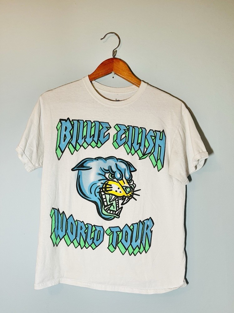 Billie Eilish 2019 World Tour Panther Concert Men's M T-Shirt