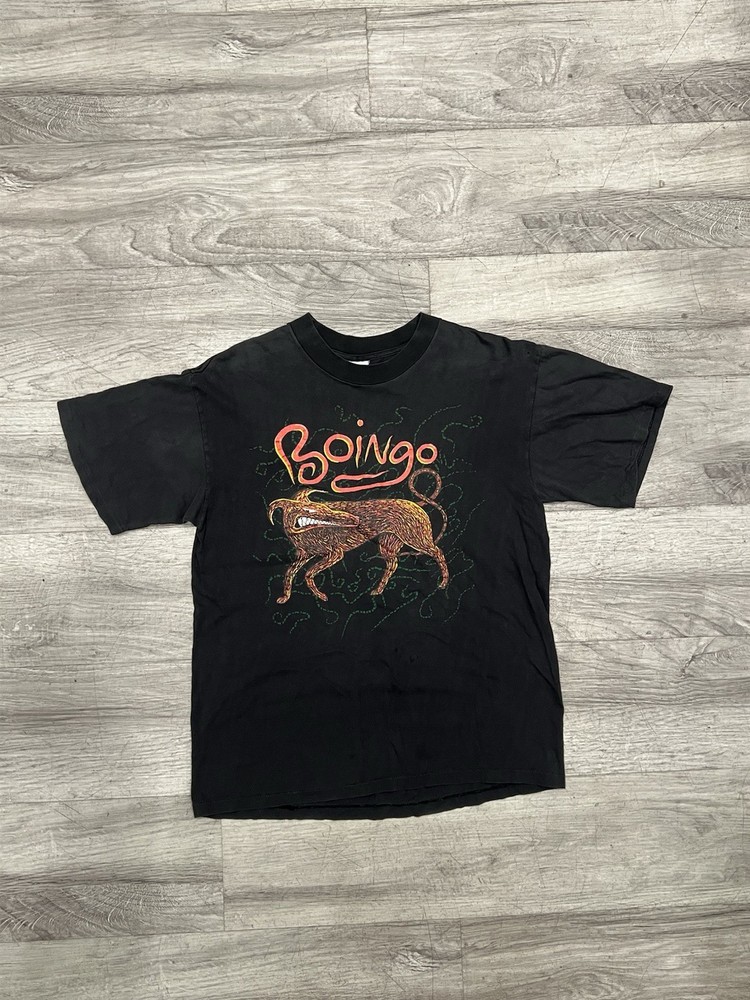 1990 VTG Oingo Boingo Band Tee Shirt Black Size L