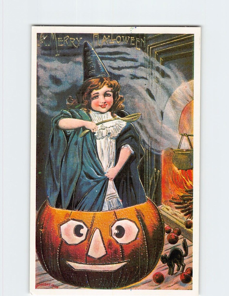 Postcard Halloween Holiday Art Print Greeting Card