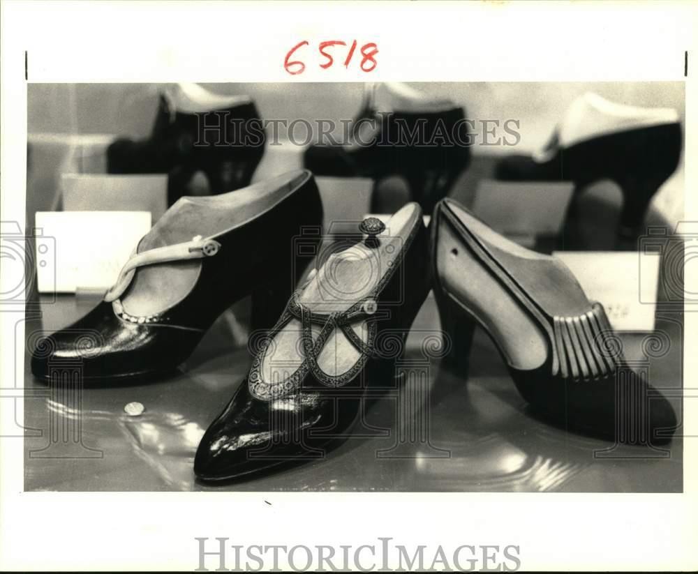 1984 Press Photo Ladies shoes from the 1920's & 1930's - noc58594