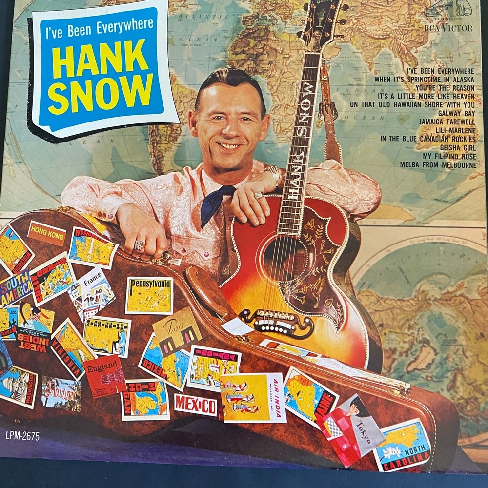 Hank Snow – I've Been Everywhere LP Record 1963 RCA Victor Country Mono 33 RPM