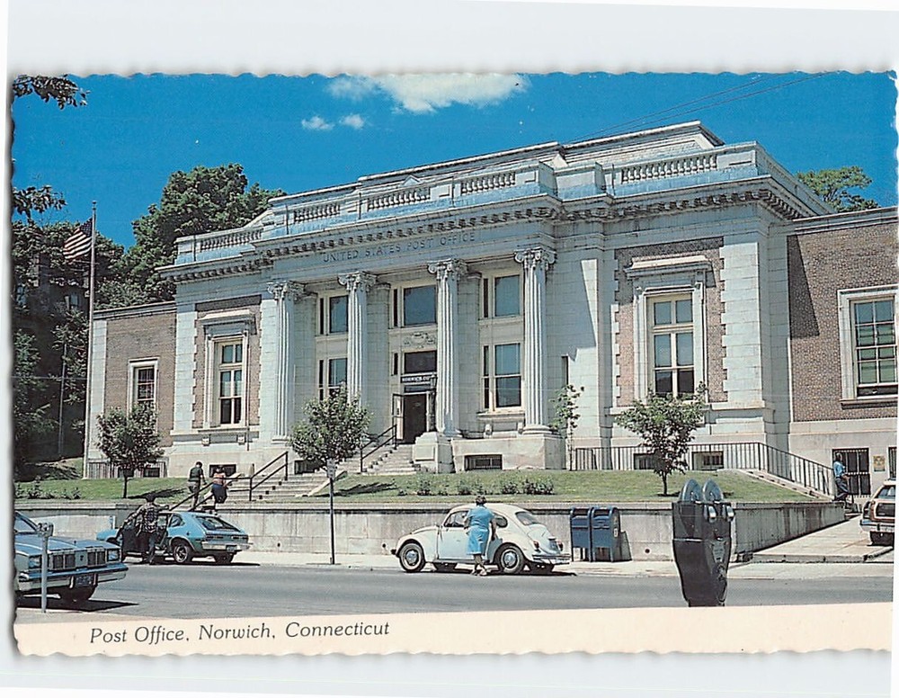 Postcard Post Office Norwich Connecticut USA