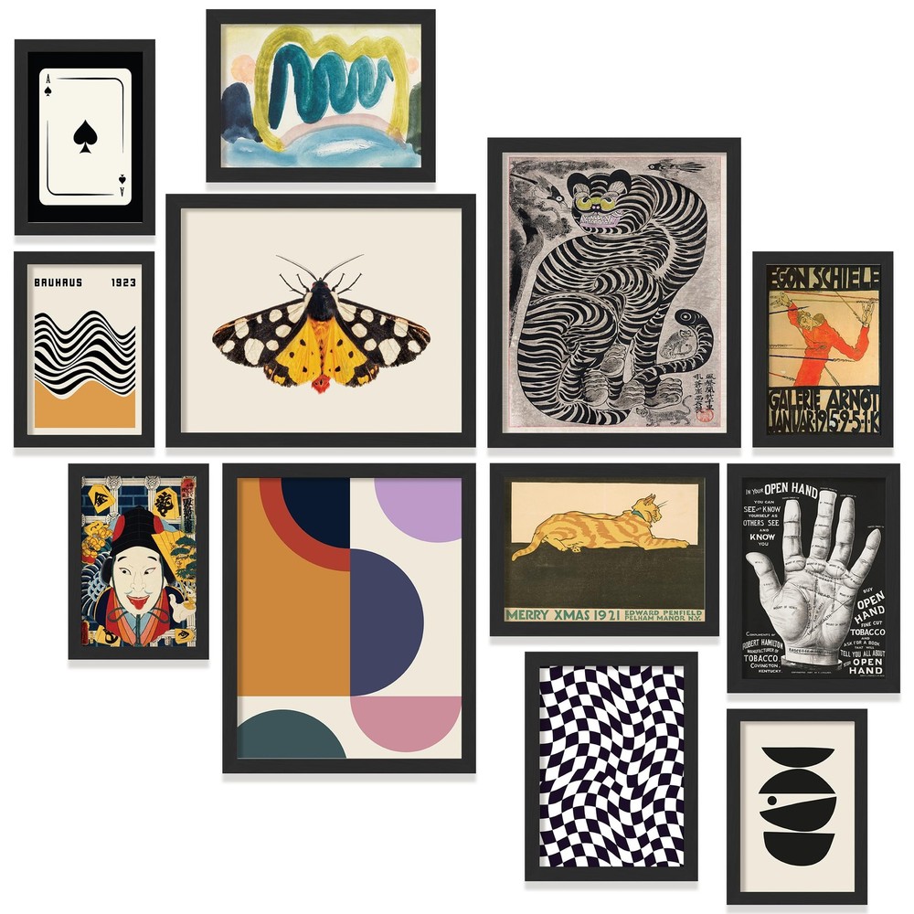 Vintage Eclectic Wall Art Collage  Abstract Modern Art Prints For Wall Decor,...