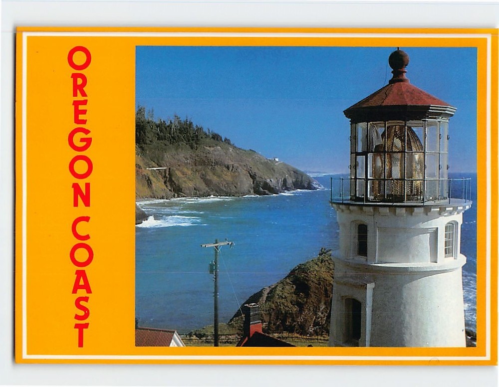 Postcard Heceta Head Lighthouse Oregon Coast USA