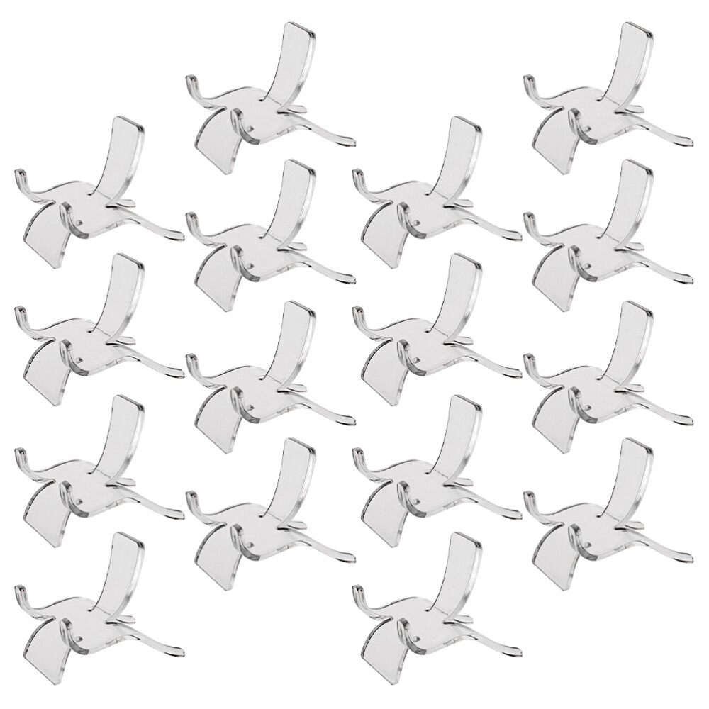 24 Pcs Transparent Display Stands Acrylic Crystal