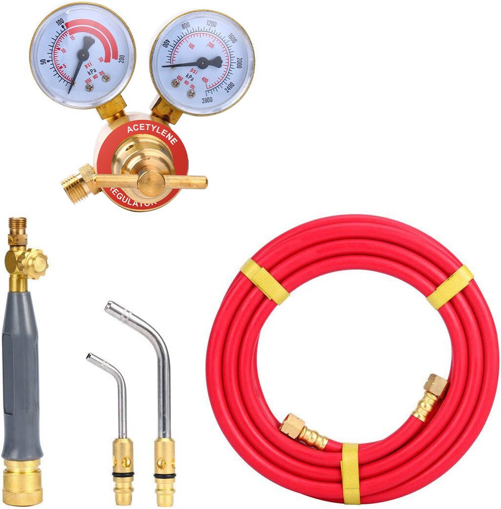 Air Acetylene Torch Set Regulator Swirl MC Tank CGA 200 Welding Gas Welder Kit