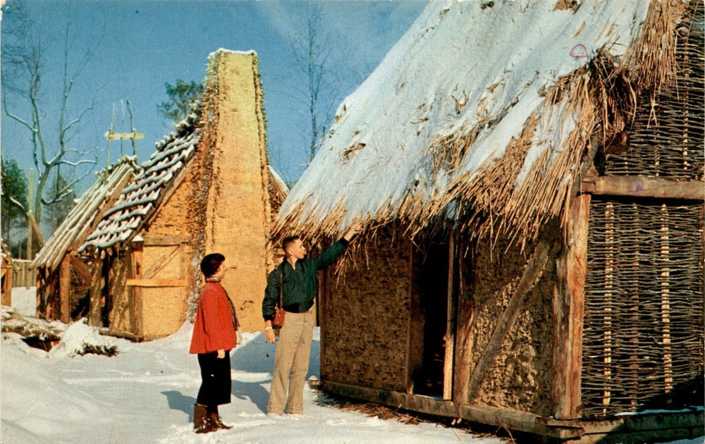 FORT JAMES HOUSES, Jamestown, Virginia, James Fort, Jamestown Festival Postcard