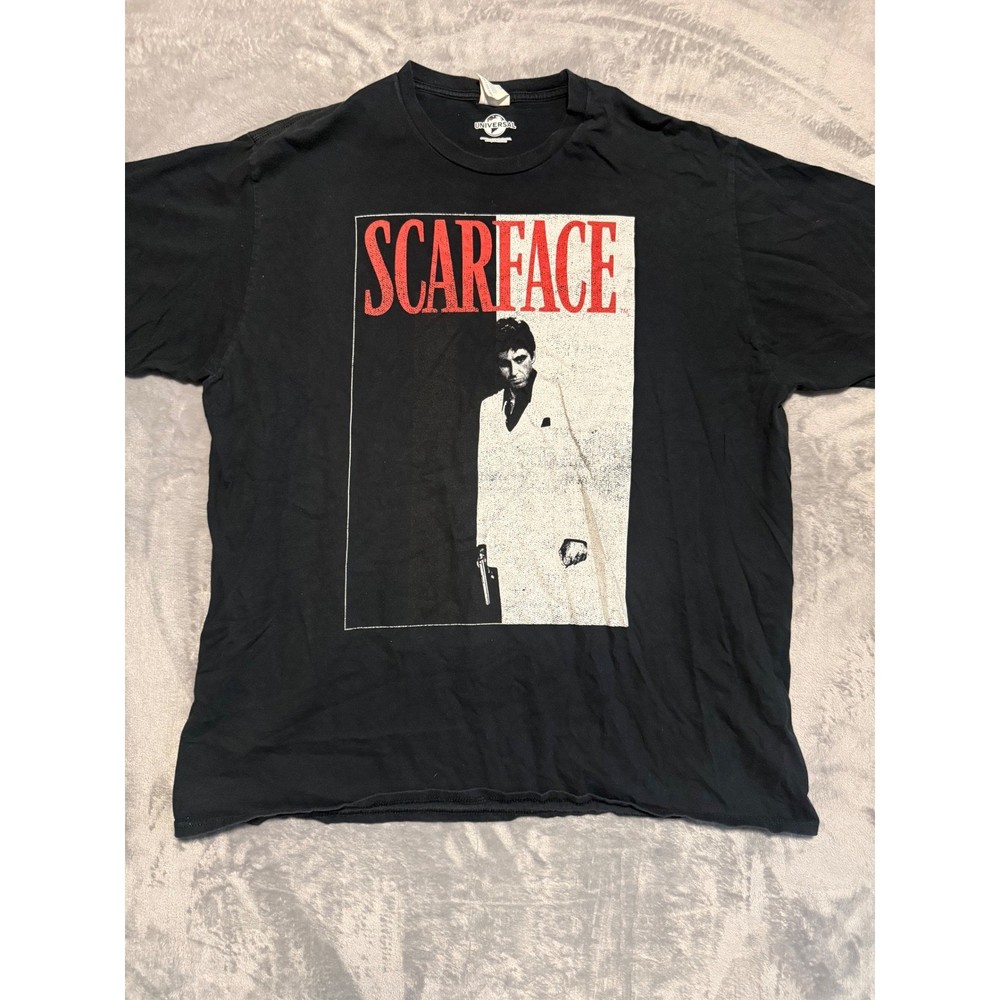 Port & Company Scarface T-Shirt Mens 2XL Black Movie Graphic Tony Montana Tee