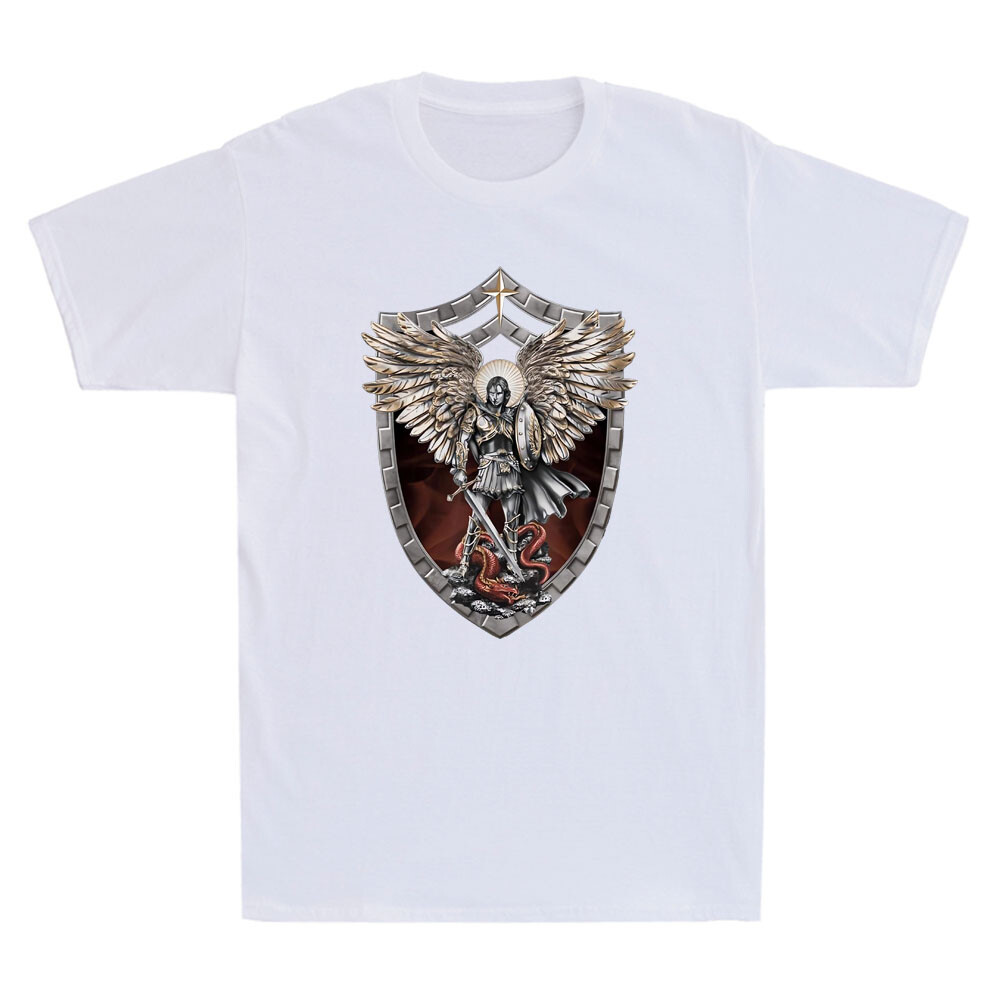 Saint Michael the Archangel Prayer Catholic Traditional Vintage Men's T-Shirt