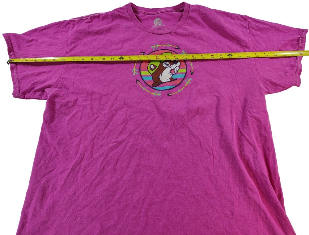 Men's Pink XL Short Sleeve Easily Distracted By Dogs & Buc-ee's Graphic T-Shirt