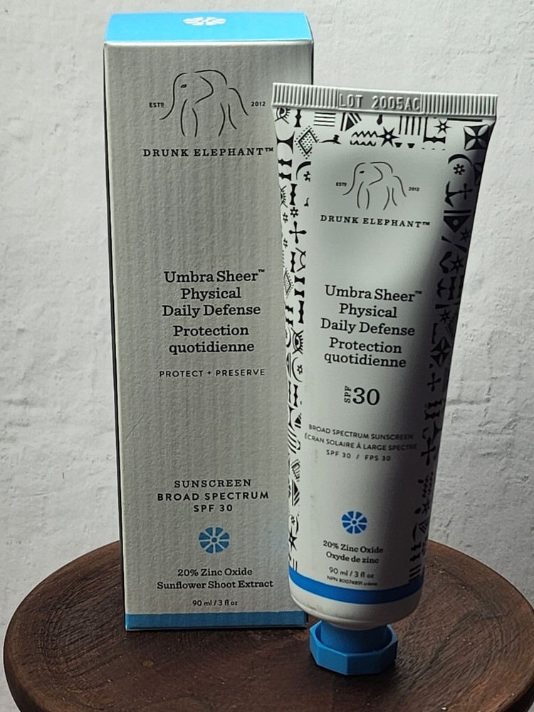 Drunk Elephant Umbra Sheer SPF30 Physical Daily Defense Sunscreen 90ml