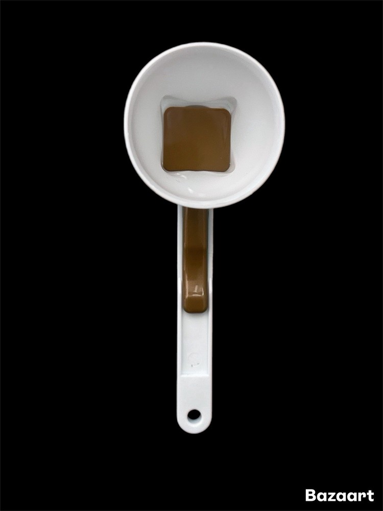 Measuring Funnel Protein Powder & Coffee Spoon Gym And Kitchen  No Mess - White