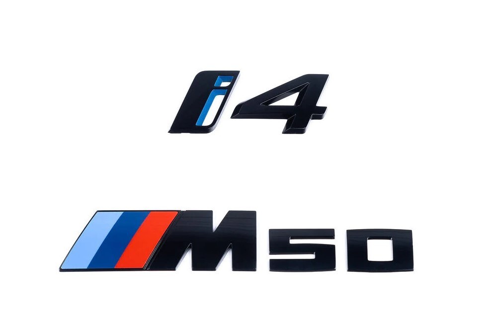 BMW Genuine G26 I4 M50 Tailgate Boot Lid Black Lettering Emblem Badge