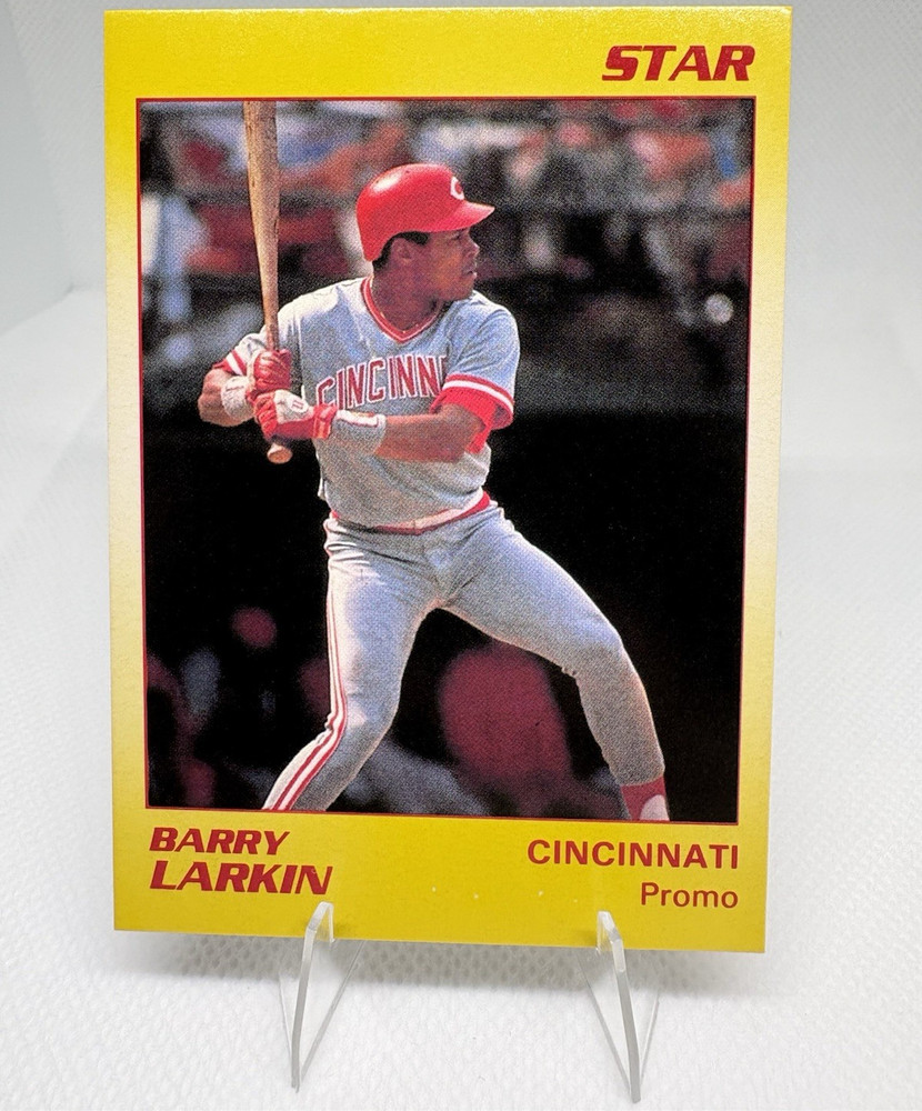 Star 1990 Barry Larkin Promo Insert MLB Card Cincinnati Reds