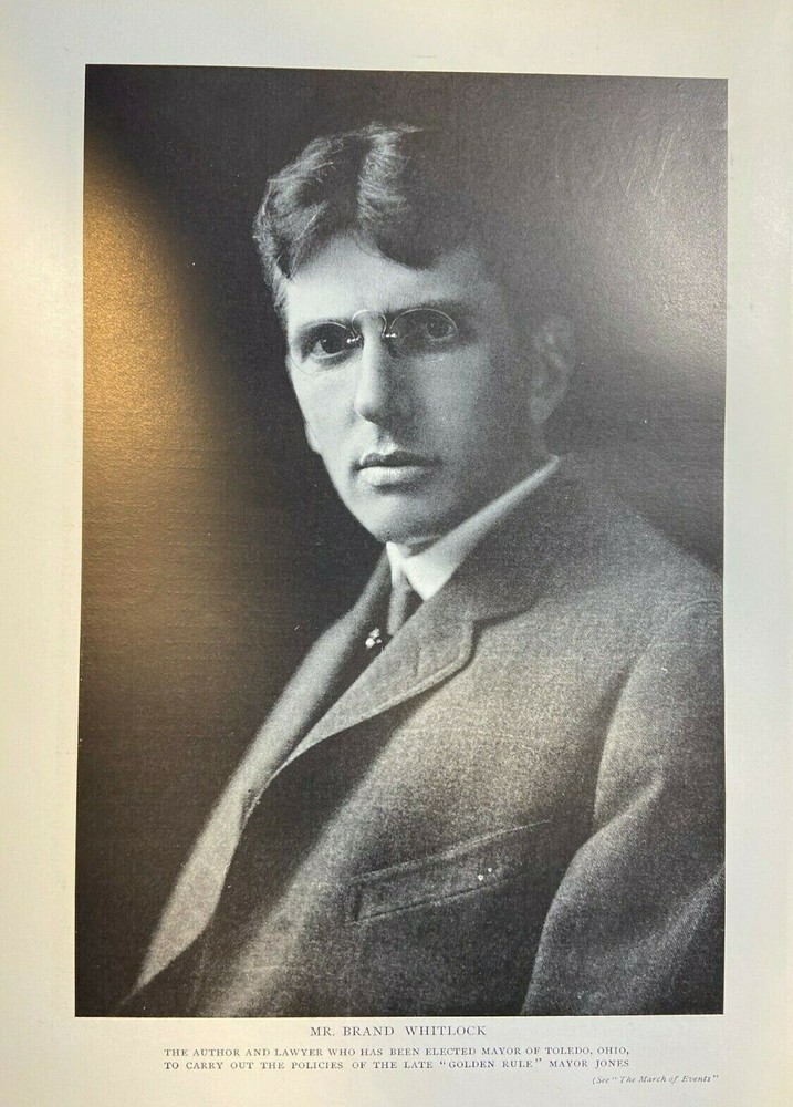 1905 Vintage Magazine Illustration Brad Whitlock Toledo Ohio Mayor