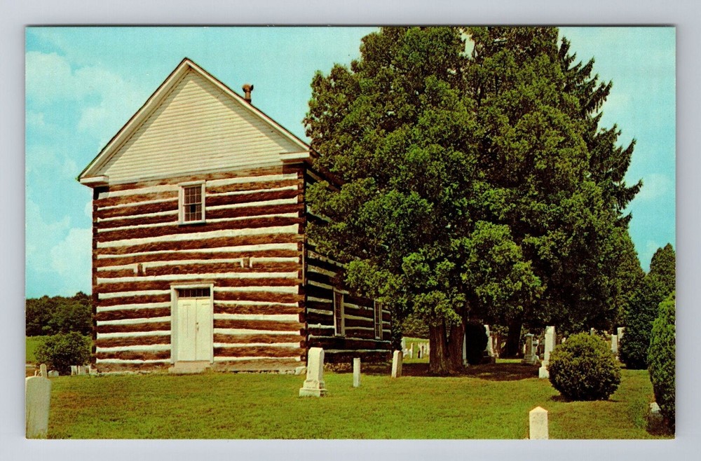 Bedford PA-Pennsylvania, Old Union Church, Religion, Vintage Souvenir Postcard