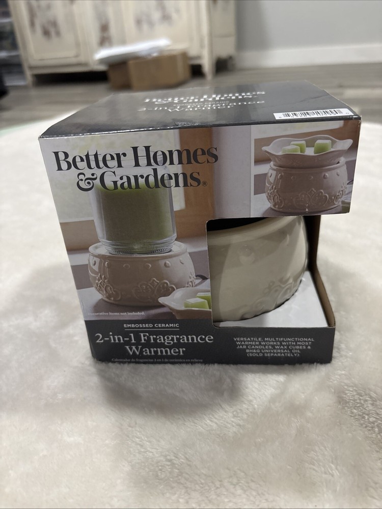 2 IN 1 FRAGRANCE WARMER*JAR CANDLES/WAX MELTS*BETTER HOMES & GARDENS NEW