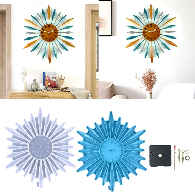 DIY Resin Wall Clock Mold for Decorative Home Art  
