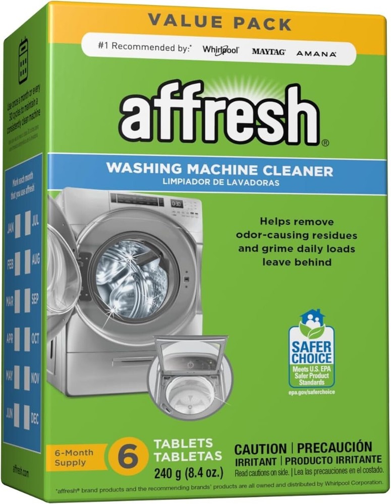 Affresh Washing Machine Cleaner for Front & Top Loaders - 6 Month Supply