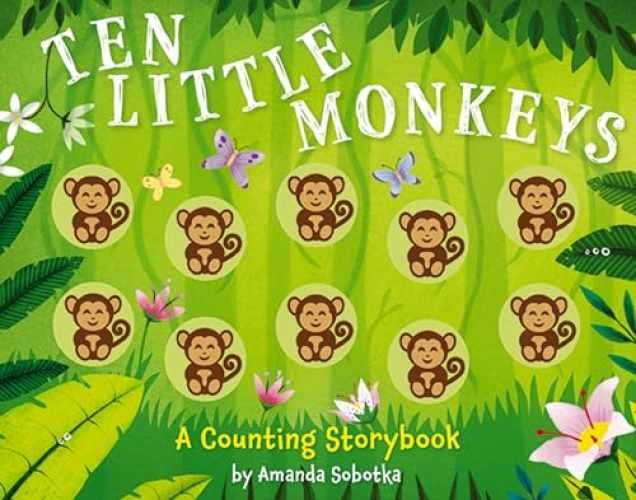 Ten Little Monkeys: A Counting - Board book, by Sobotka Amanda - Very Good x