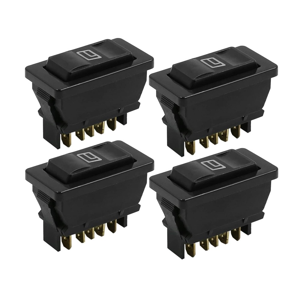 4 Universal 5 Pins Power Door Lock Power Window Rocker Switch Square Mark