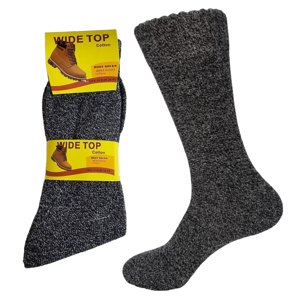 Men’s Cushion Cotton Crew Thick Warm Thermal Wicking Chunky Work Sports UK 6-11