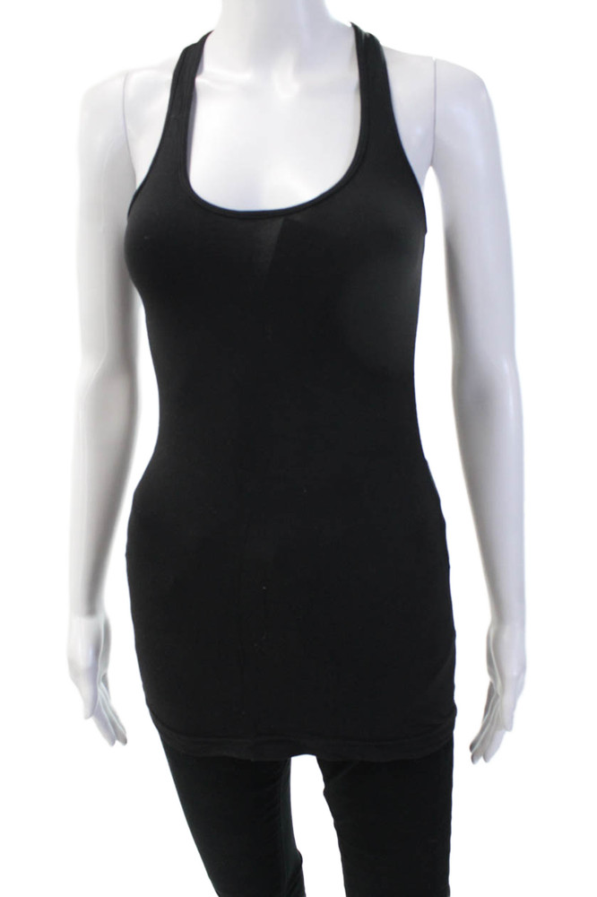 Lululemon Women Black Nylon Round Neck Sleeveless Basic Tank Size 4Free Shipping in US $100+ Orders | $6.95 Orders Below