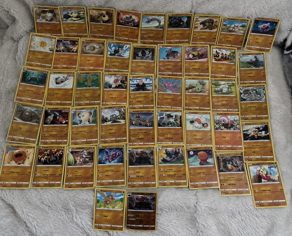 2021 Pokémon Fighting Type Card Lot - 46 Cards + 1 Reverse Holo