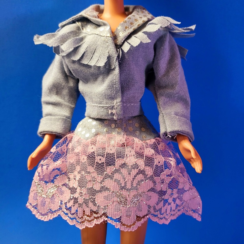 Feeling Fun Barbie Doll Outfit 1987 Skirt Jacket The Jeans Look Fashion
