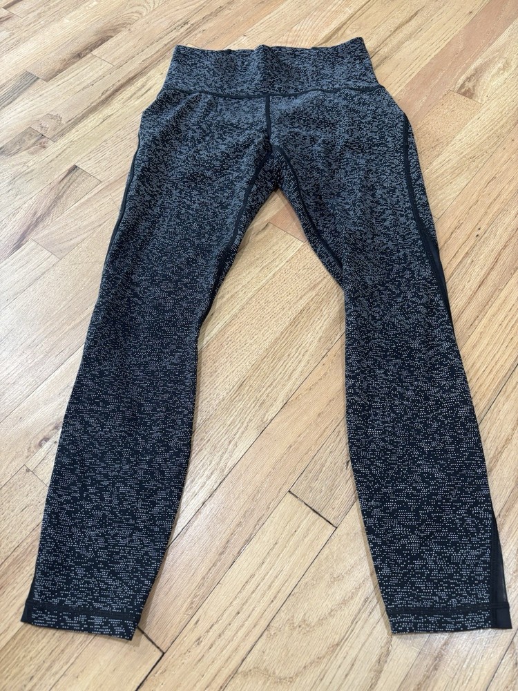 Lululemon Womens Black/white Invigorate High Rise Tight 24