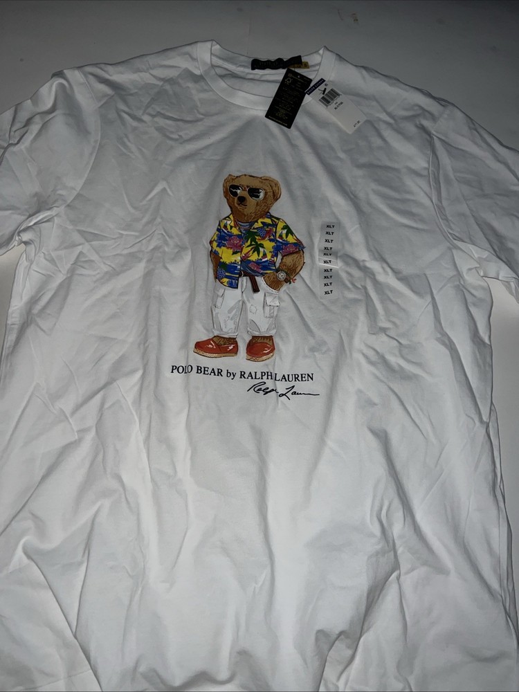 Polo Ralph Lauren Classic Men’s Preppy Bear Jersey T Shirt XLT $80 NEW