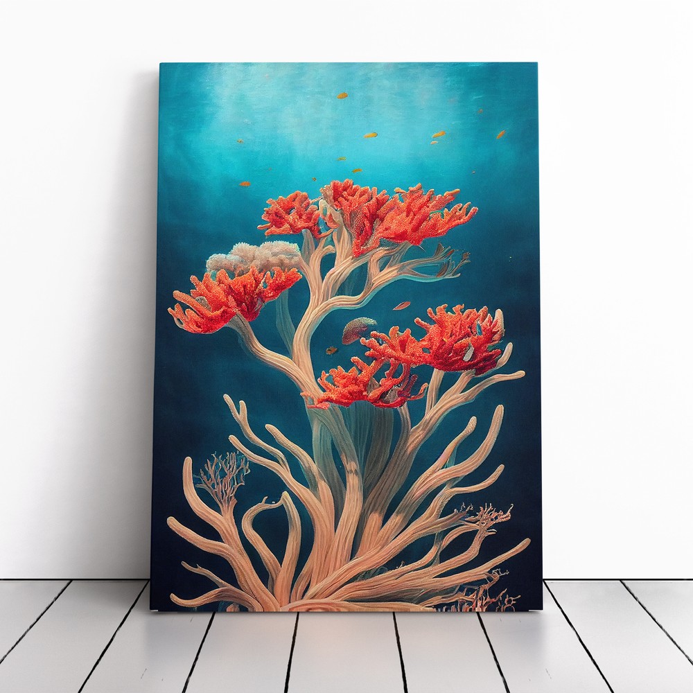 Wondrous Coral Reef Canvas Wall Art Print Framed Picture Home Decor Living Room