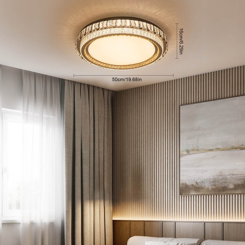 Modern Crystal Ceiling Light Fixture for Bedroom or Kitchen
