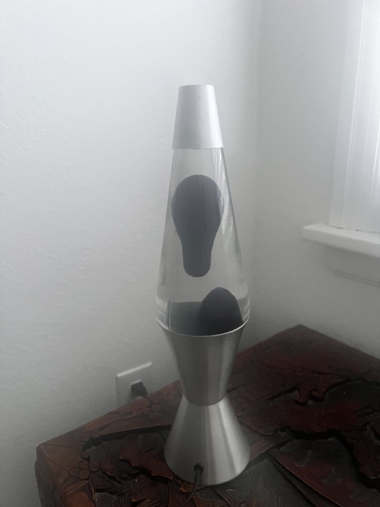 Vintage 90s LAVA LITE Lamp Purple Wax Complete Working 16.5”