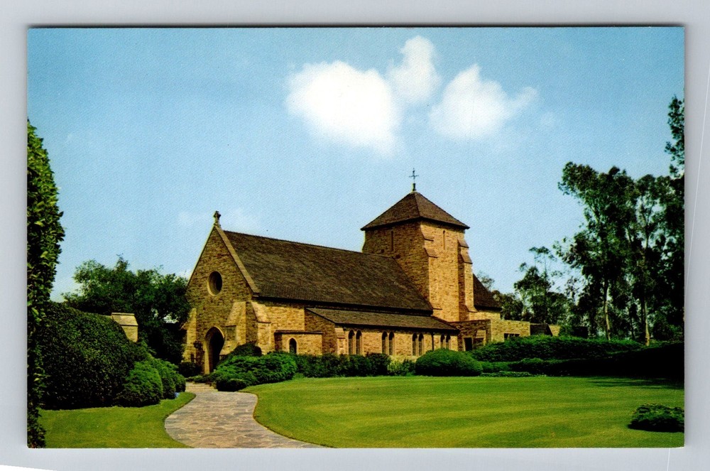 Glendale, CA-California, Forest Lawn Church of the Recessional Vintage Postcard