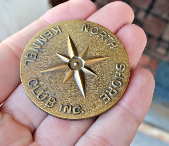 Vintage Kennel Club Dog Show Medal Badge Coin Medallion North Shore Antaya Star