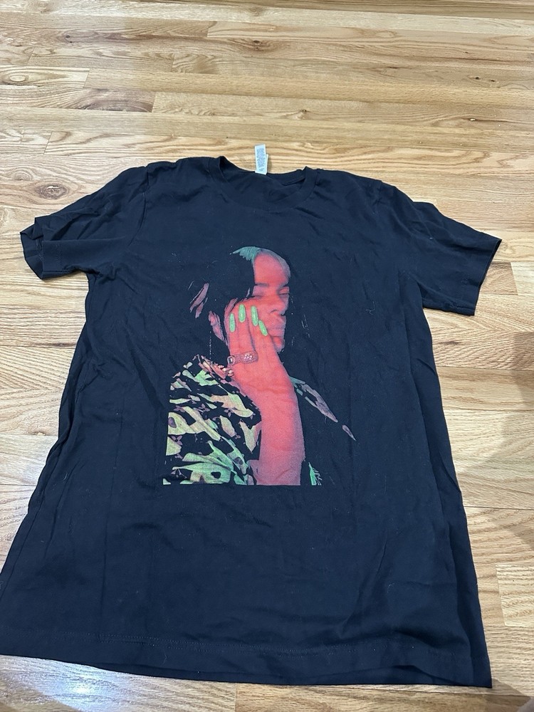Billie Eilish Black Graphic Print Cotton Men's M Crew Neck Short Sleeve T-Shirt