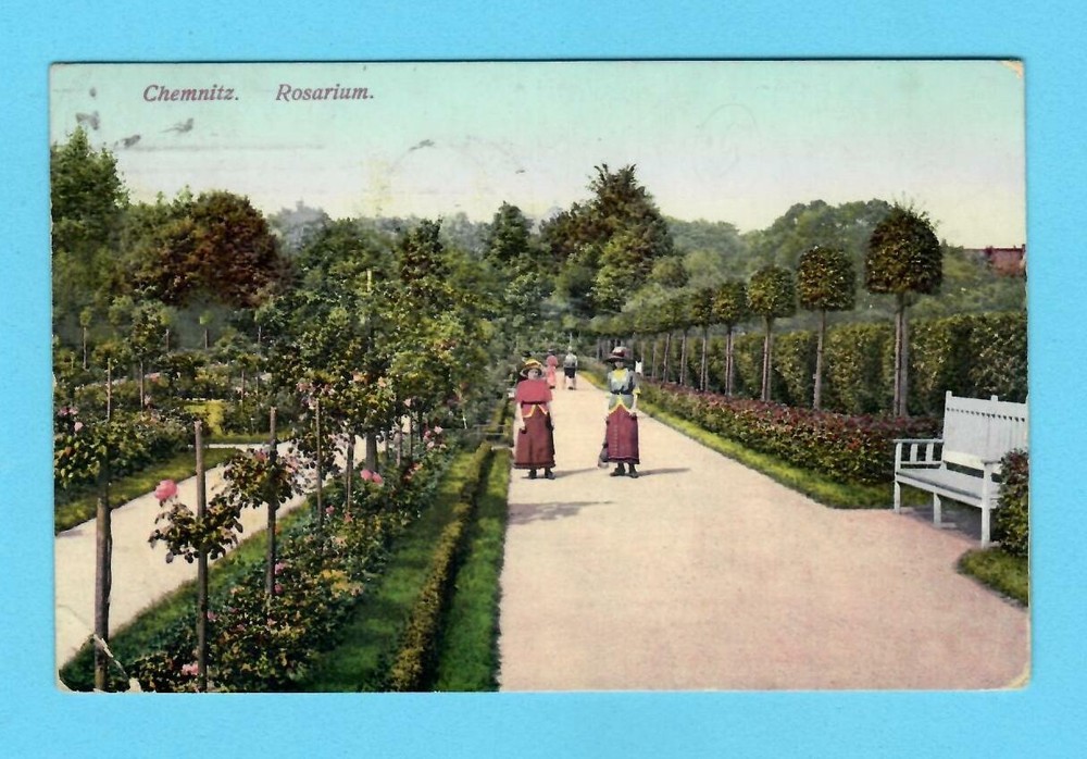 Germany Chemnitz Rosarium Vintage Postcard Used 1175